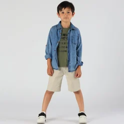 Bermuda da bambino con microstampa