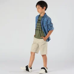 Bermuda da bambino con microstampa