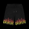 Bermuda da bambino con stampa fiamme