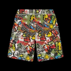 Bermuda da bambino con stampa graffiti