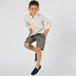 Bermuda da bambino in misto lino