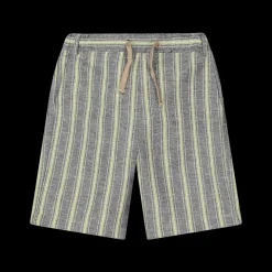Bermuda elasticato con tessuto rigato da bambino