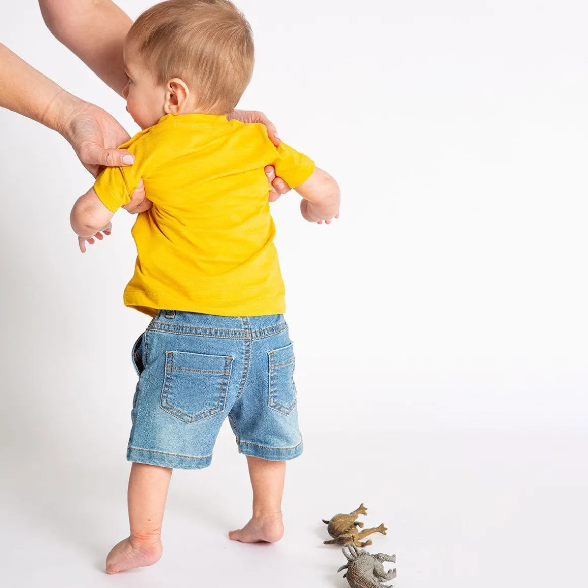 Bermuda in denim stretch da bambino