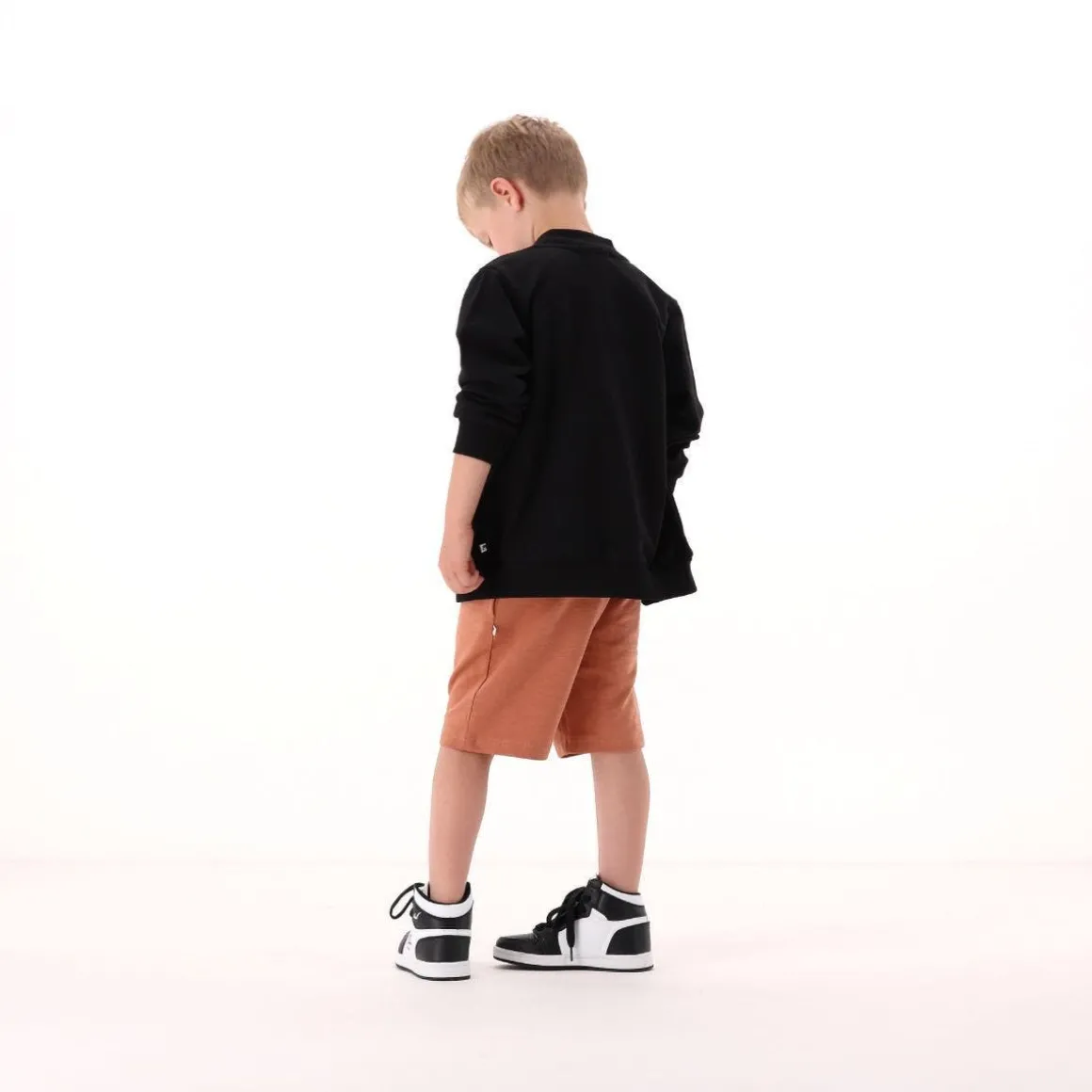 Bermuda in felpa fiammata per bambino