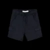 Bermuda in gabardina fiammata per bambino