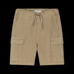 Bermuda in gabardina fiammata per bambino
