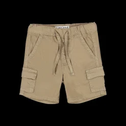 Bermuda in gabardina fiammata per bambino