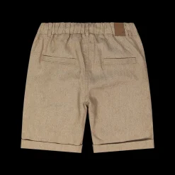 Bermuda misto lino bordeaux da bambino