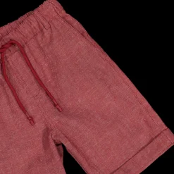 Bermuda misto lino bordeaux da bambino
