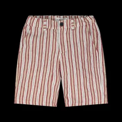 Bermuda rigato misto lino da bambino