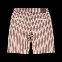 Bermuda rigato misto lino da bambino