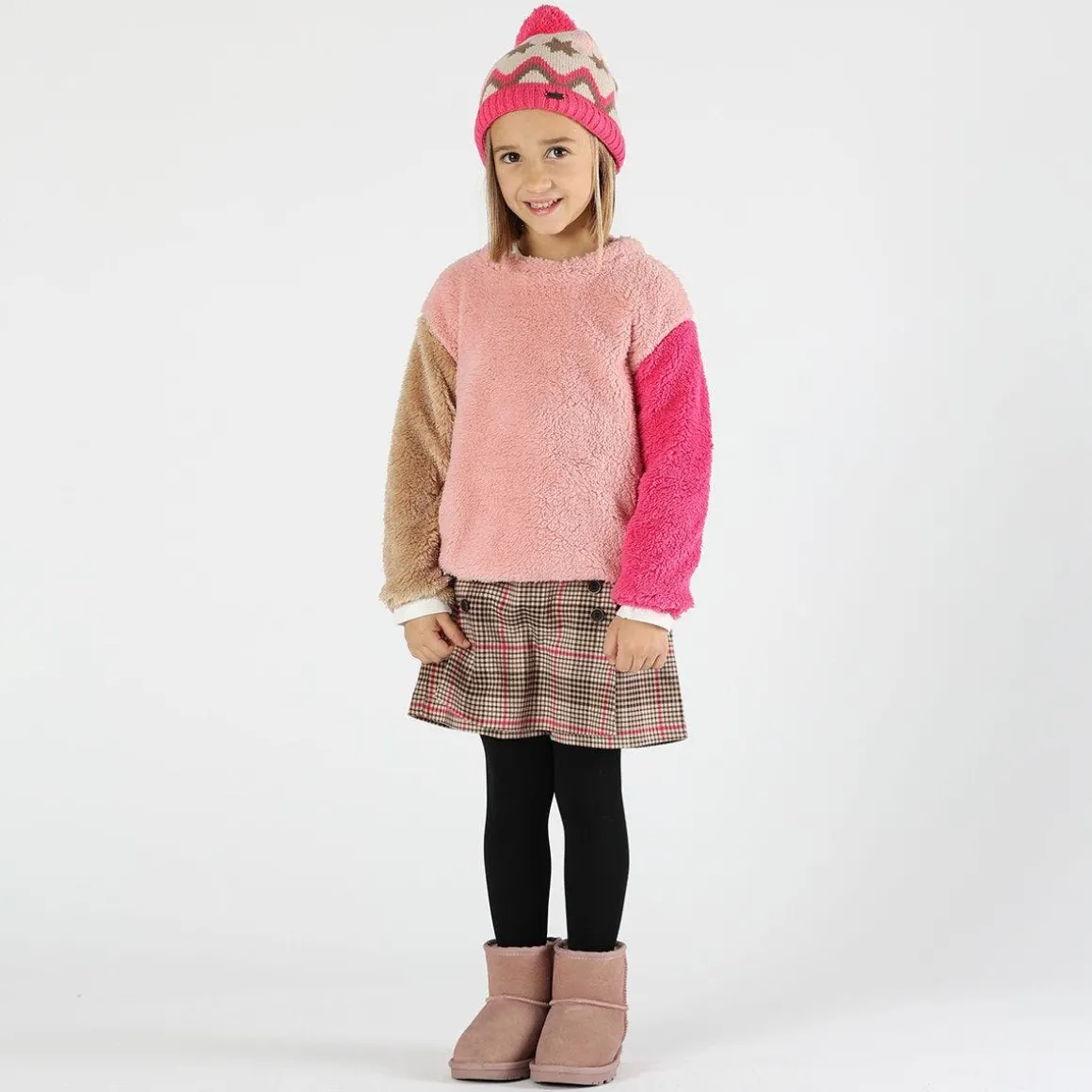 Berretto con pom pon bambina