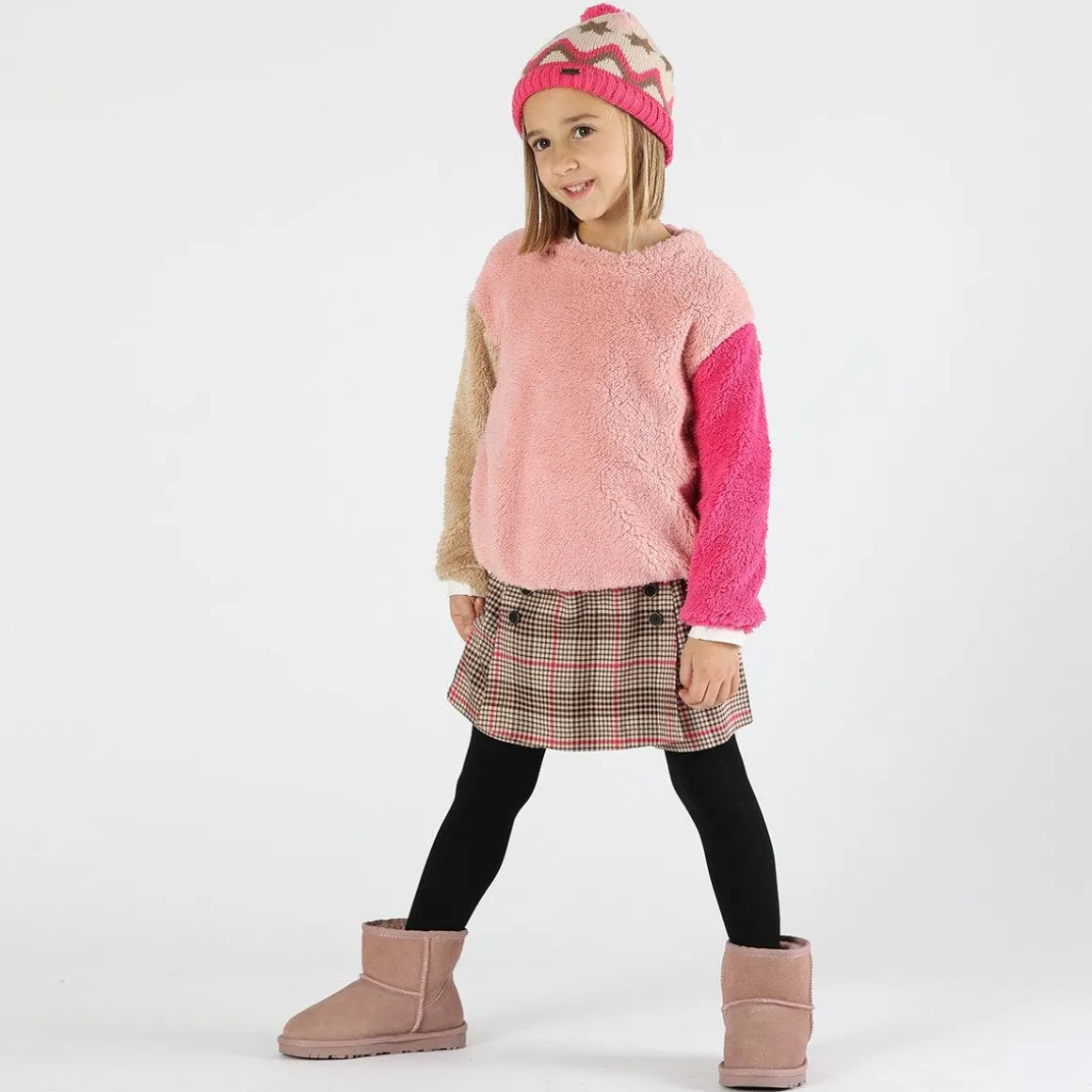 Berretto con pom pon bambina