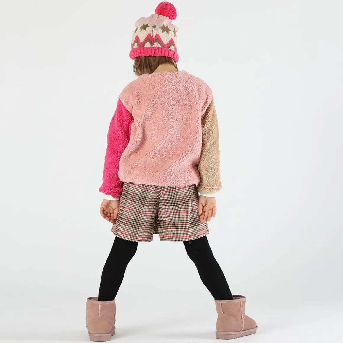 Berretto con pom pon bambina