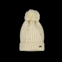Berretto in tricot con strass bambina