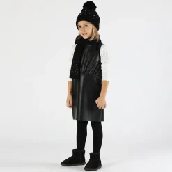 Berretto in tricot con strass bambina
