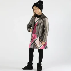 Berretto in tricot con strass bambina