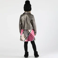 Berretto in tricot con strass bambina