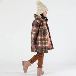 Berretto in tricot con strass bambina