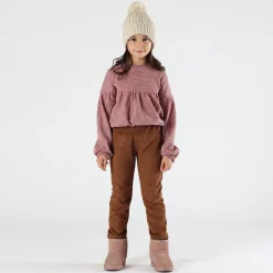 Berretto in tricot con strass bambina