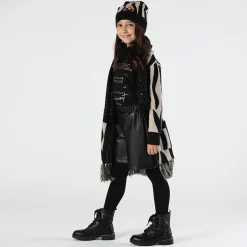 Berretto jacquard animalier bambina