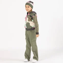 Berretto jacquard camouflage per bambina