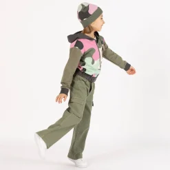 Berretto jacquard camouflage per bambina