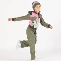 Berretto jacquard camouflage per bambina