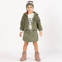 Berretto jacquard camouflage per bambina