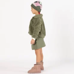 Berretto jacquard camouflage per bambina