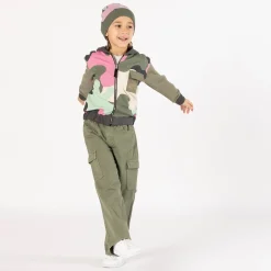 Berretto jacquard camouflage per bambina