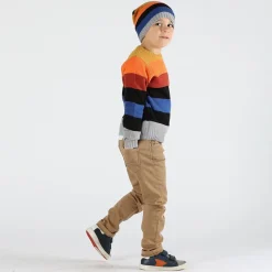 Berretto rigato bambino