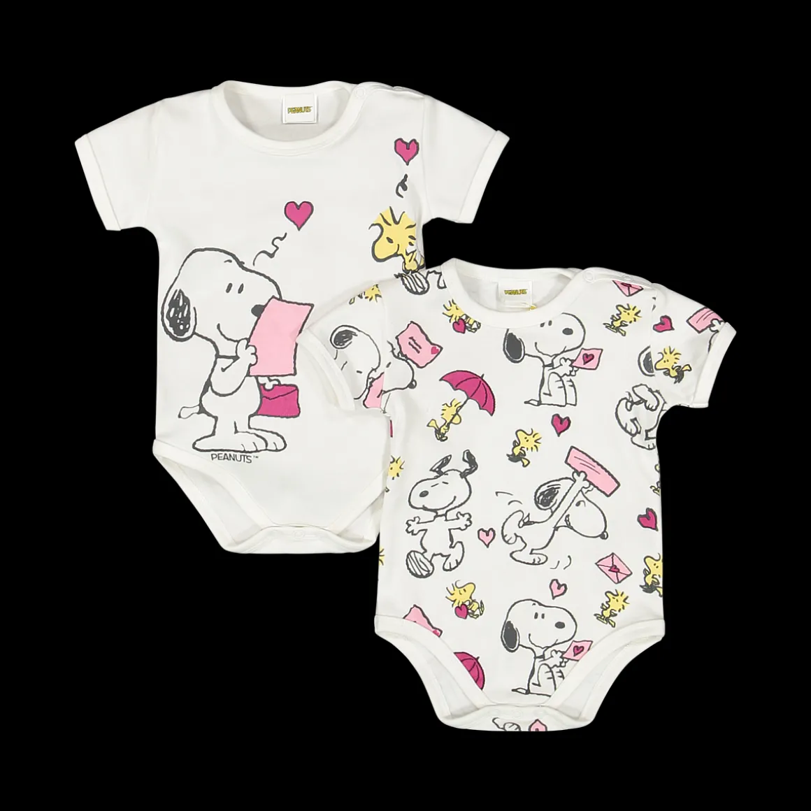 Bipack body per neonata a tema Peanuts