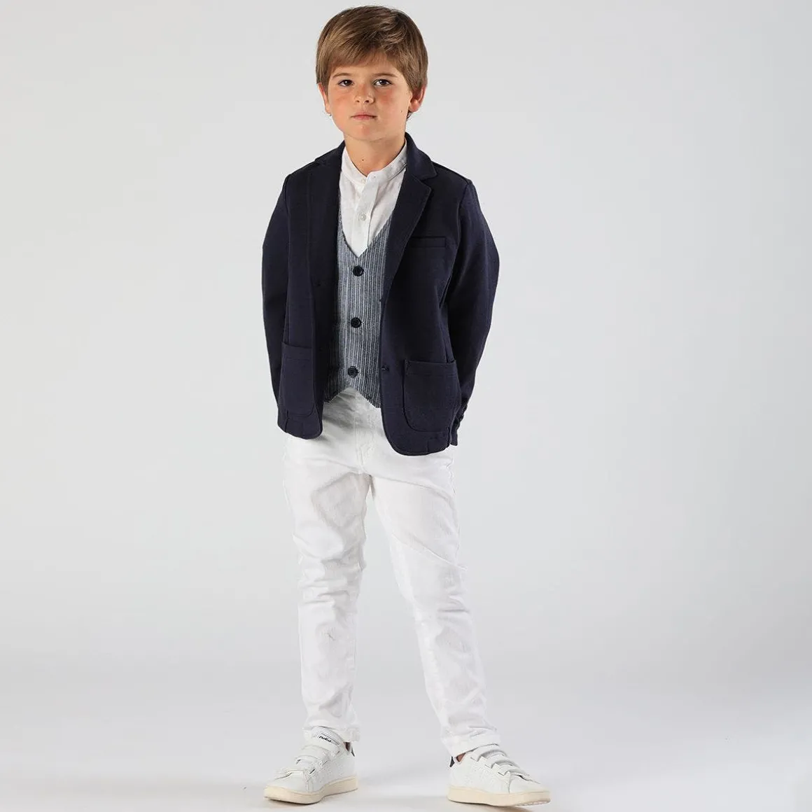 Blazer da bambino in piquet