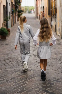 Blazer gessato per bambina