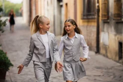 Blazer gessato per bambina
