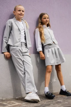 Blazer gessato per bambina