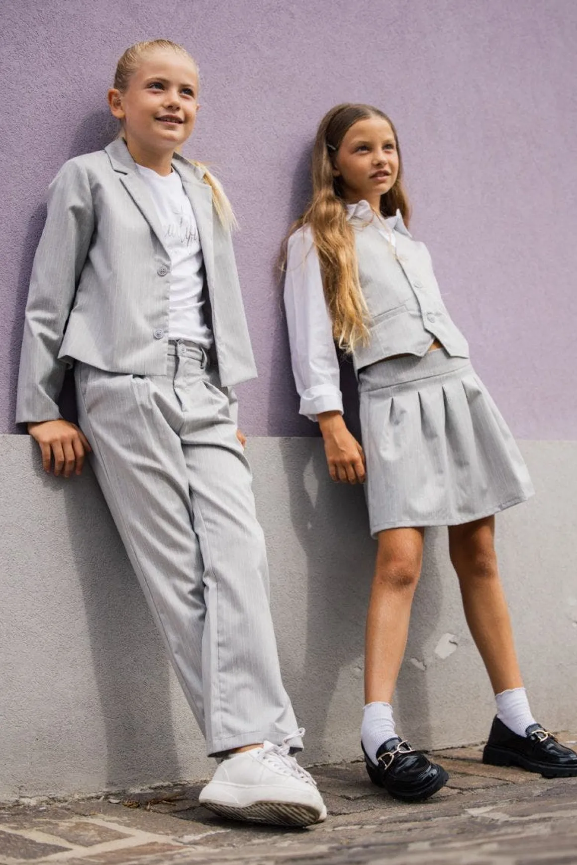 Blazer gessato per bambina