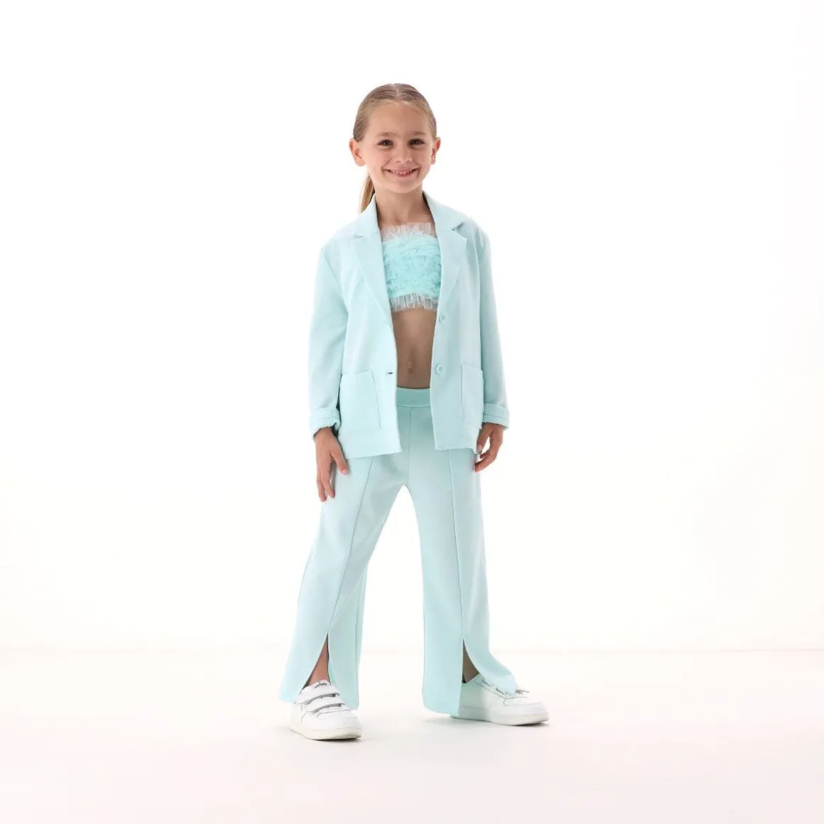 Blazer gessato per bambina