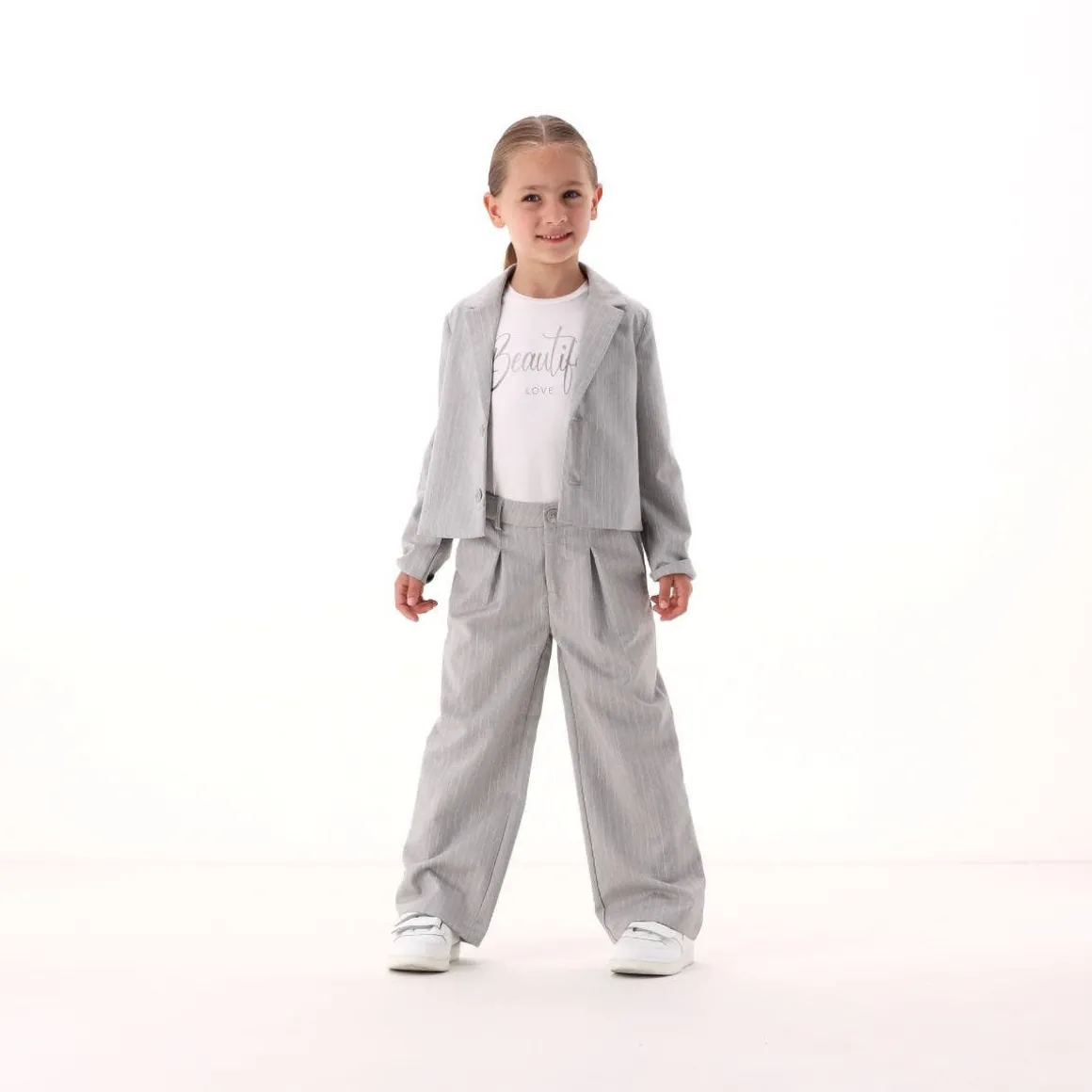 Blazer gessato per bambina