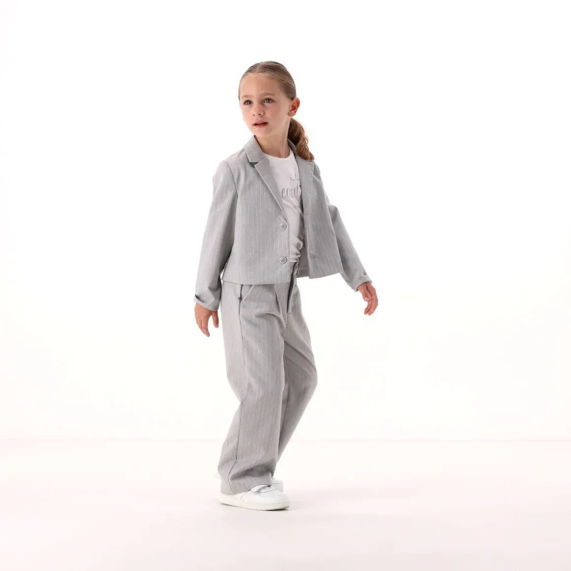 Blazer gessato per bambina