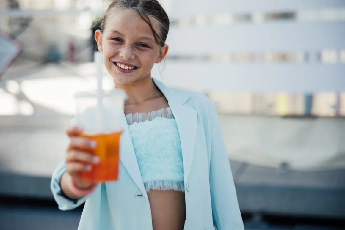 Blazer gessato per bambina
