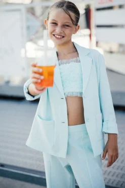 Blazer gessato per bambina
