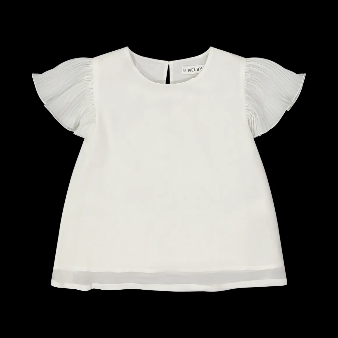 Blusa con maniche plissè da bambina