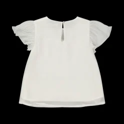 Blusa con maniche plissè da bambina