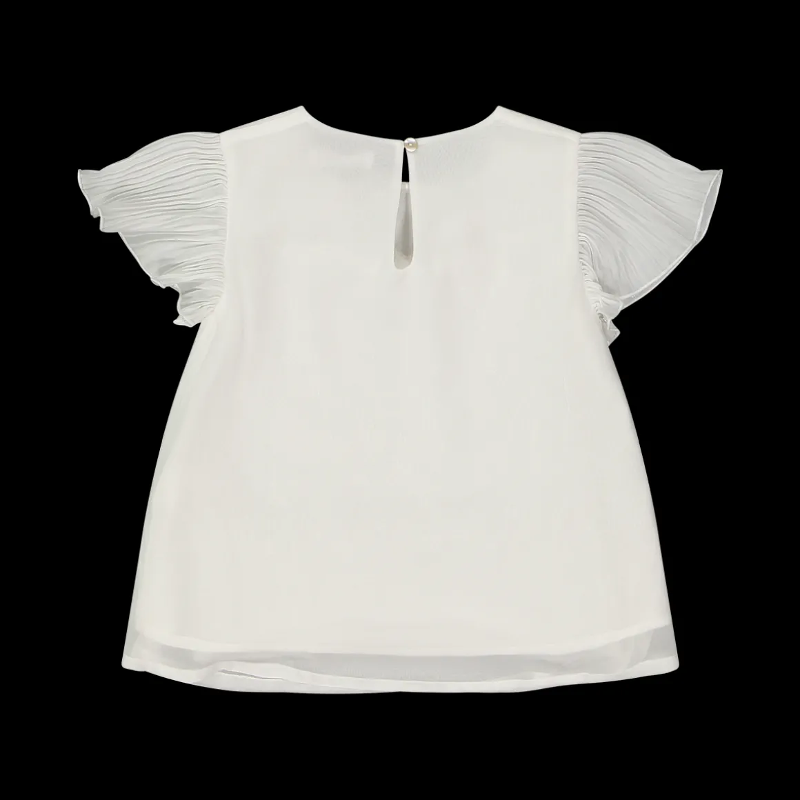 Blusa con maniche plissè da bambina