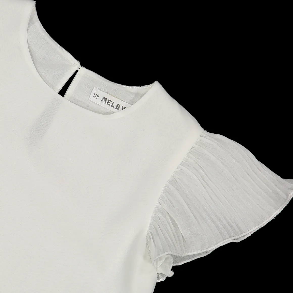 Blusa con maniche plissè da bambina