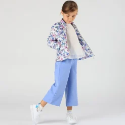 Blusa con maniche plissè da bambina