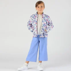Blusa con maniche plissè da bambina