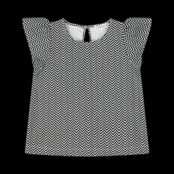 Blusa con stampa optical da bambina